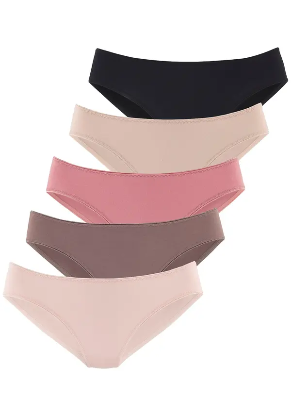 LASCANA LASCANA Slip  nude / smeđa / svijetloroza / crna