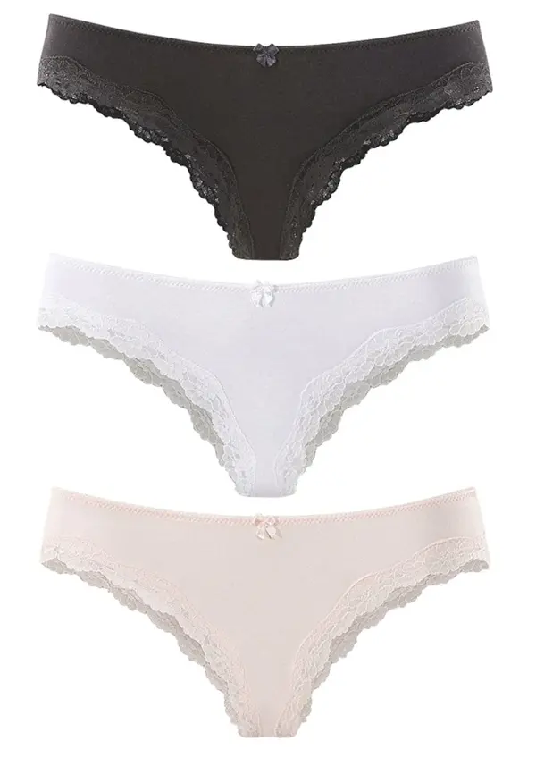 LASCANA LASCANA Slip  roza / crna / bijela