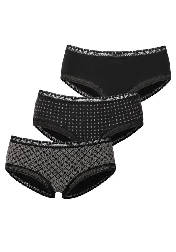 LASCANA LASCANA Slip  siva / crna