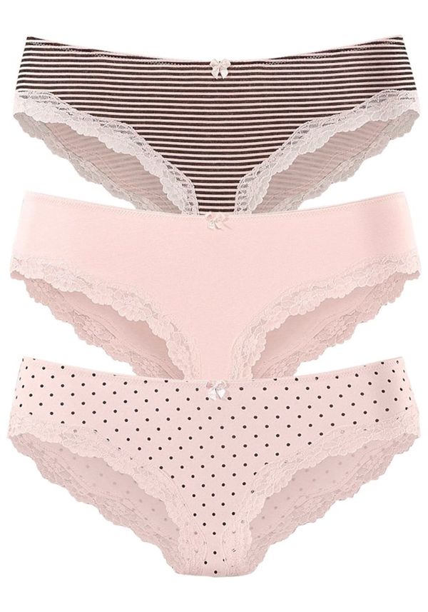 LASCANA LASCANA Slip  tamo siva / roza