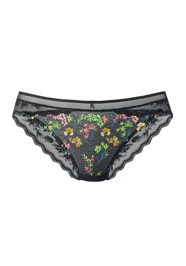LASCANA LASCANA Slip  tamo žuta / svijetlozelena / prljavo roza / crna