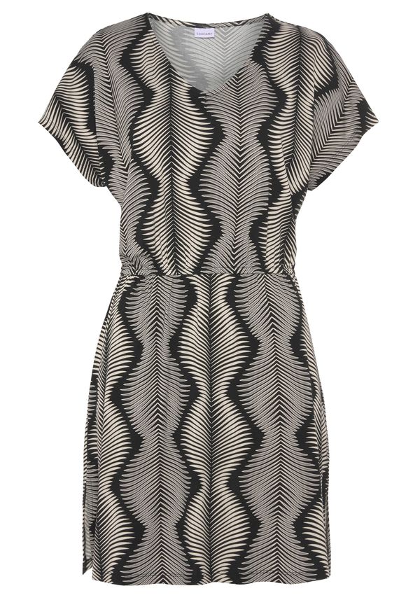 LASCANA LASCANA Spavaćica košulja  siva / antracit siva / crna