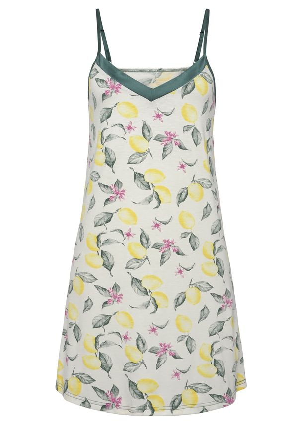 LASCANA LASCANA Spavaćica košulja 'Summer Fruits'  žuta / miks boja