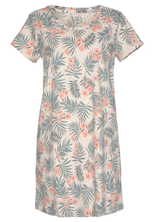 LASCANA LASCANA Spavaćica košulja  zelena / narančasta / svijetlonarančasta