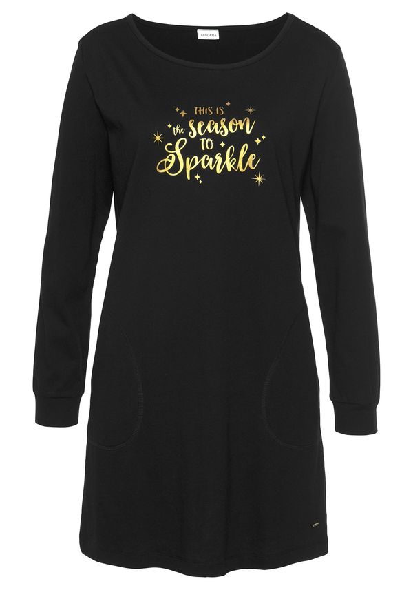 LASCANA LASCANA Spavaćica košulja  zlatna / crna