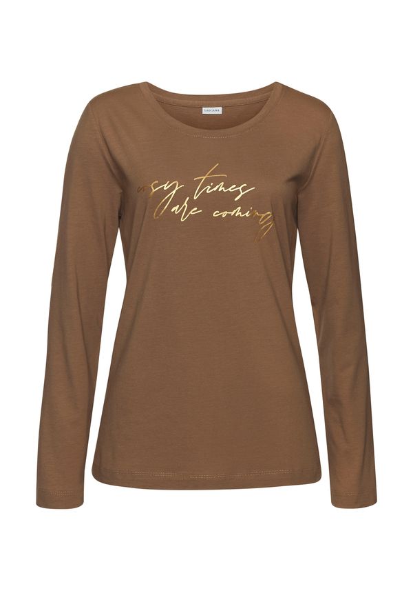 LASCANA LASCANA Spavaćica  smeđa / zlatna