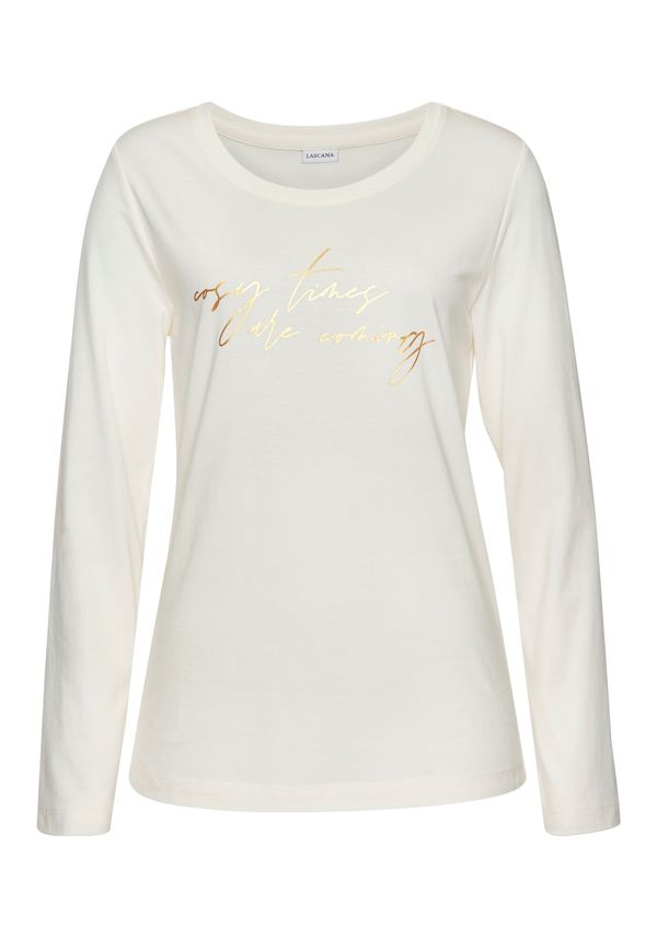 LASCANA LASCANA Spavaćica  zlatna / bijela