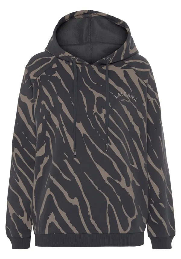 LASCANA LASCANA Sweater majica  antracit siva / kaki