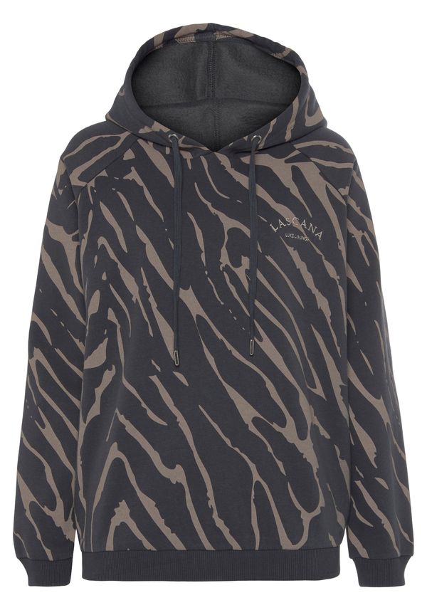 LASCANA LASCANA Sweater majica  antracit siva / kaki