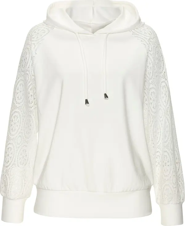 LASCANA LASCANA Sweater majica  bijela