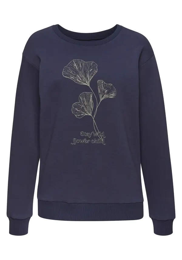 LASCANA LASCANA Sweater majica  morsko plava / maslinasta / bijela