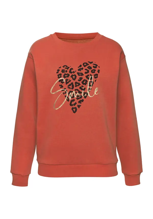 LASCANA LASCANA Sweater majica  zlatna / karmin crvena / crna