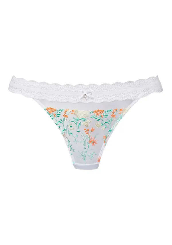 LASCANA LASCANA Tanga gaćice  menta / svijetlonarančasta / bijela