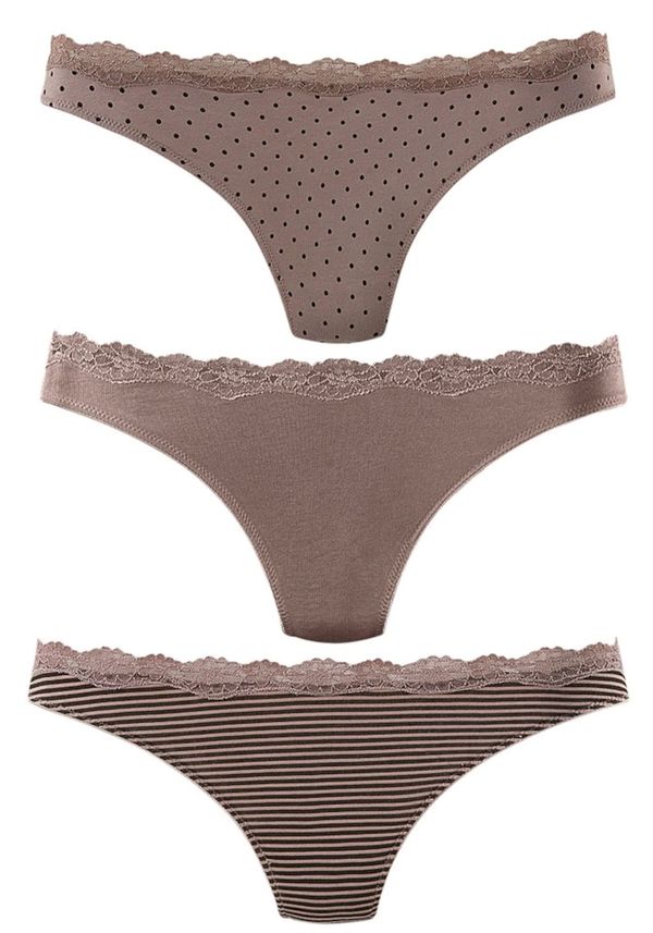 LASCANA LASCANA Tanga gaćice  smeđa