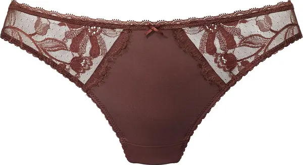 LASCANA LASCANA Tanga gaćice  tamno smeđa