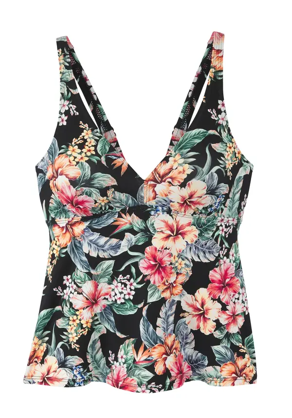 LASCANA LASCANA Tankini top  bež / zelena / roza / crna