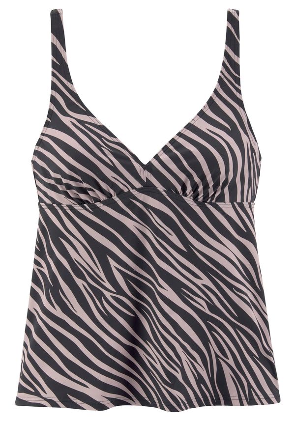 LASCANA LASCANA Tankini top  ljubičasta / crna