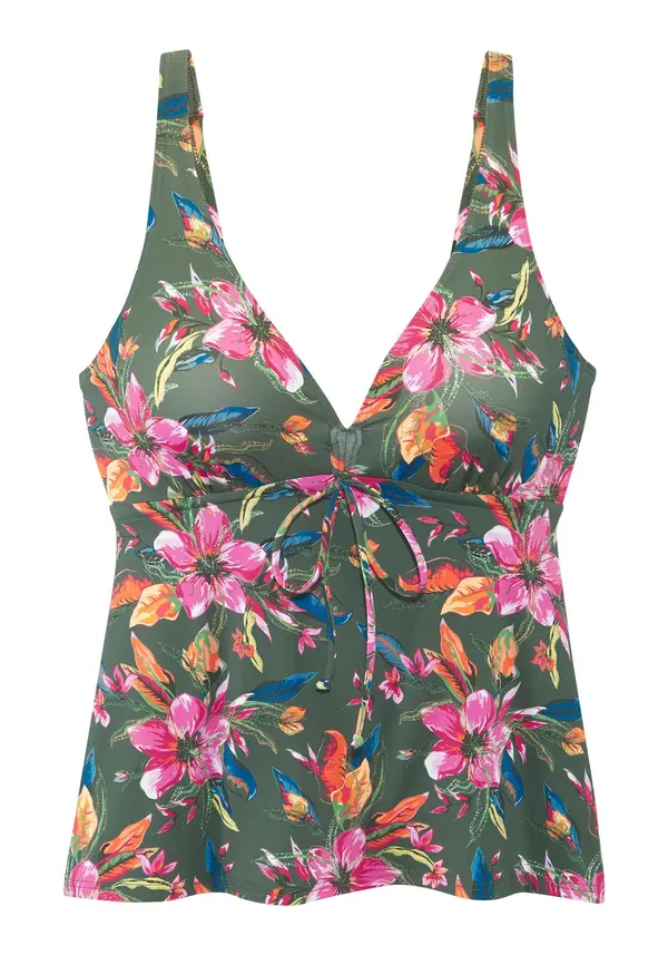 LASCANA LASCANA Tankini top  maslinasta / narančasta / roza