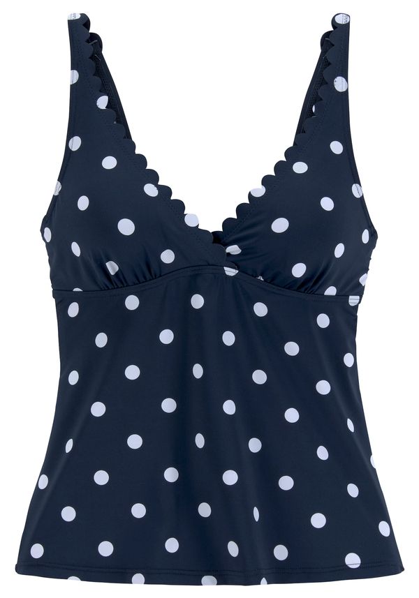LASCANA LASCANA Tankini top  mornarsko plava / bijela