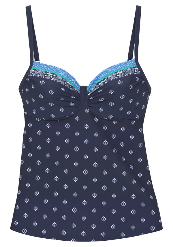 LASCANA LASCANA Tankini top  plava / mornarsko plava / nebesko plava / travnato zelena