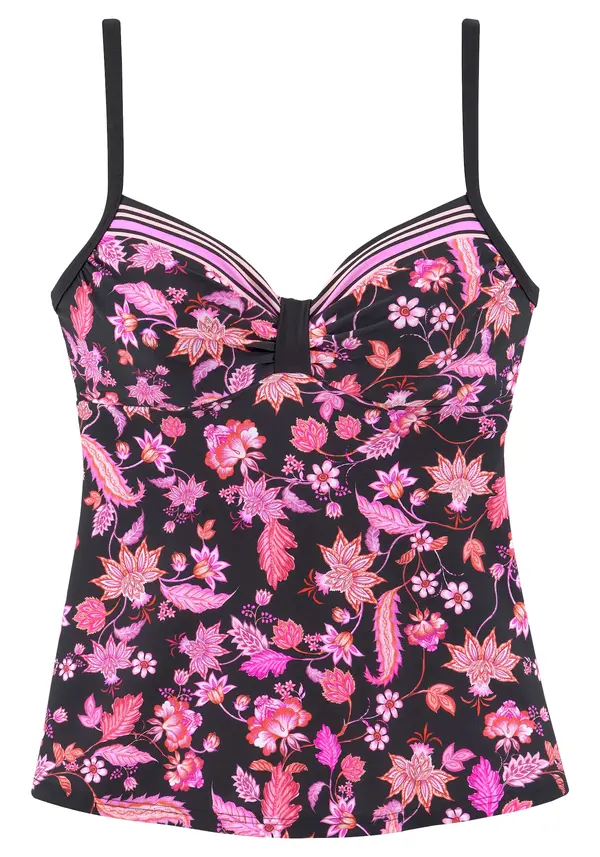 LASCANA LASCANA Tankini top  roza / crna