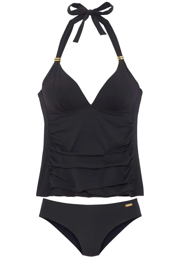 LASCANA LASCANA Tankini  zlatna / crna