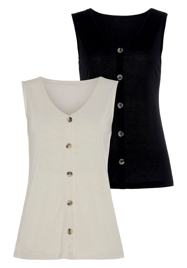 LASCANA LASCANA Top  bež / crna