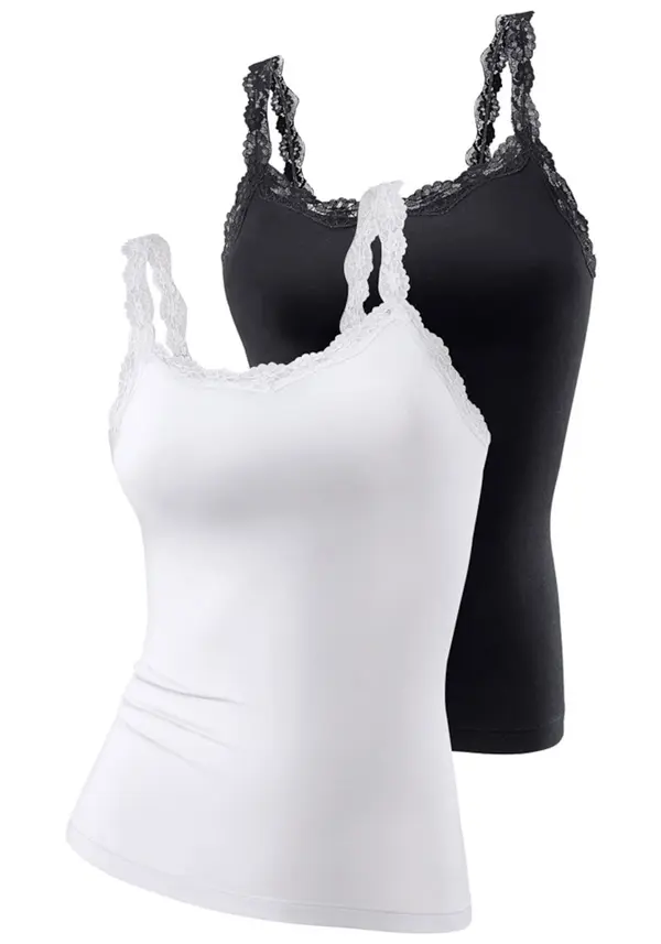 LASCANA LASCANA Top  crna / bijela