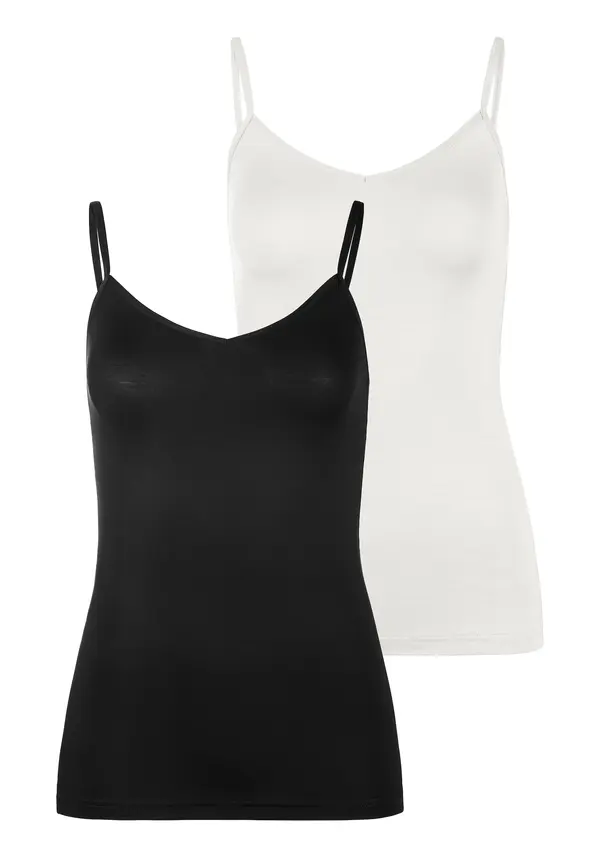 LASCANA LASCANA Top  crna / bijela