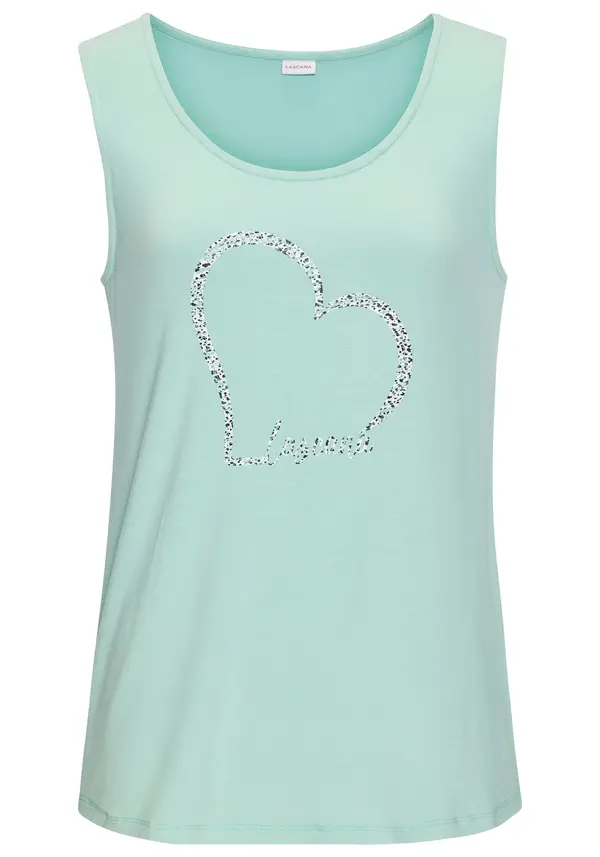 LASCANA LASCANA Top  menta / crna / bijela