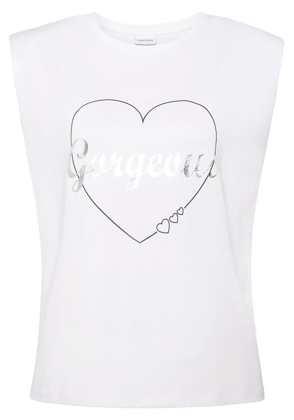 LASCANA LASCANA Top  srebro / bijela