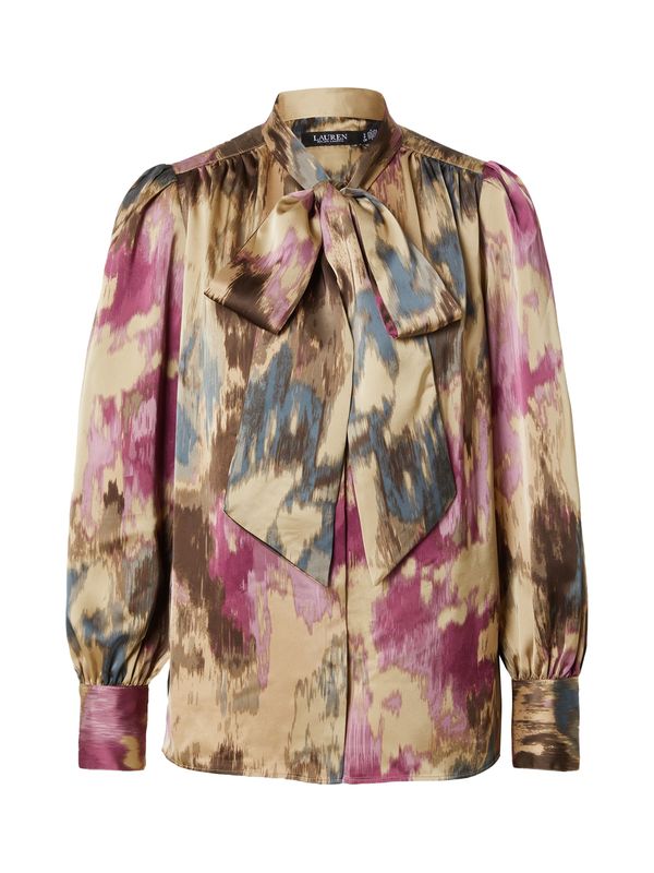 Lauren Ralph Lauren Lauren Ralph Lauren Bluza  bež / sivkasto plava / smeđa / roza