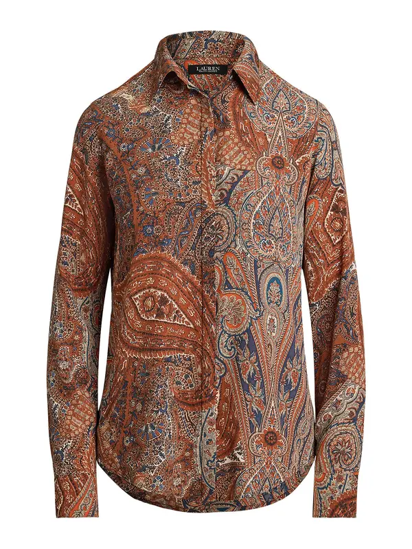 Lauren Ralph Lauren Lauren Ralph Lauren Bluza 'KRISTY'  bež / plava / mornarsko plava / hrđavo smeđa