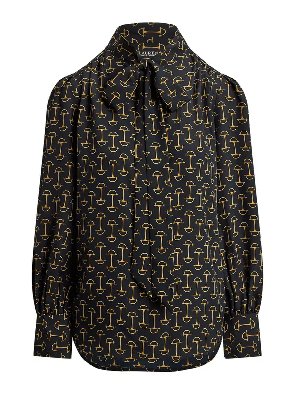 Lauren Ralph Lauren Lauren Ralph Lauren Bluza  mornarsko plava / zlatno žuta