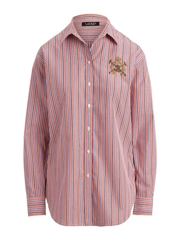 Lauren Ralph Lauren Lauren Ralph Lauren Bluza  plava / tamno plava / ciglasto crvena / bijela