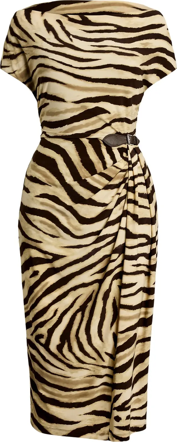 Lauren Ralph Lauren Lauren Ralph Lauren Haljina  boja pijeska / cappuccino / tamno smeđa