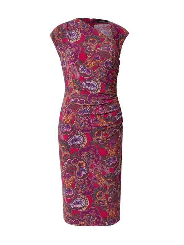 Lauren Ralph Lauren Lauren Ralph Lauren Haljina 'KEHLANI'  svijetloplava / maslinasta / neonsko ljubičasta / fuksija