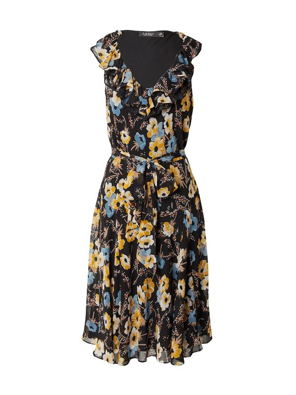 Lauren Ralph Lauren Lauren Ralph Lauren Haljina 'LAYKEN'  svijetloplava / žuta / crna / bijela