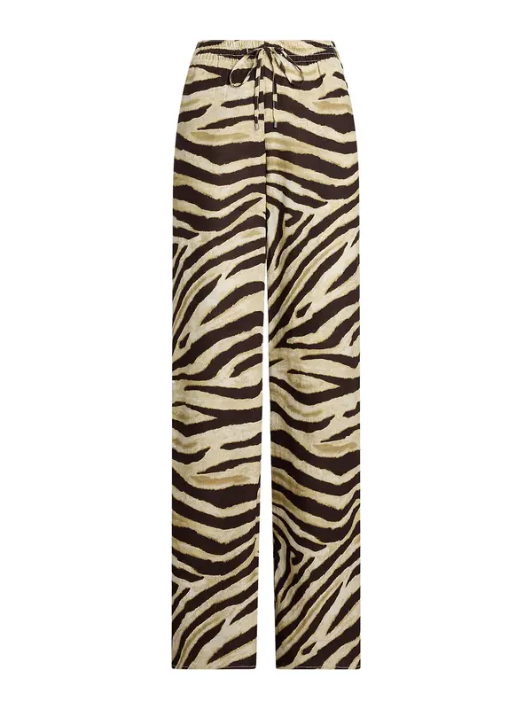 Lauren Ralph Lauren Lauren Ralph Lauren Hlače  toplo smeđa / crna