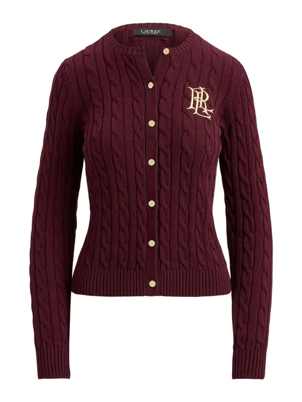 Lauren Ralph Lauren Lauren Ralph Lauren Kardigan  svijetložuta / boja vina