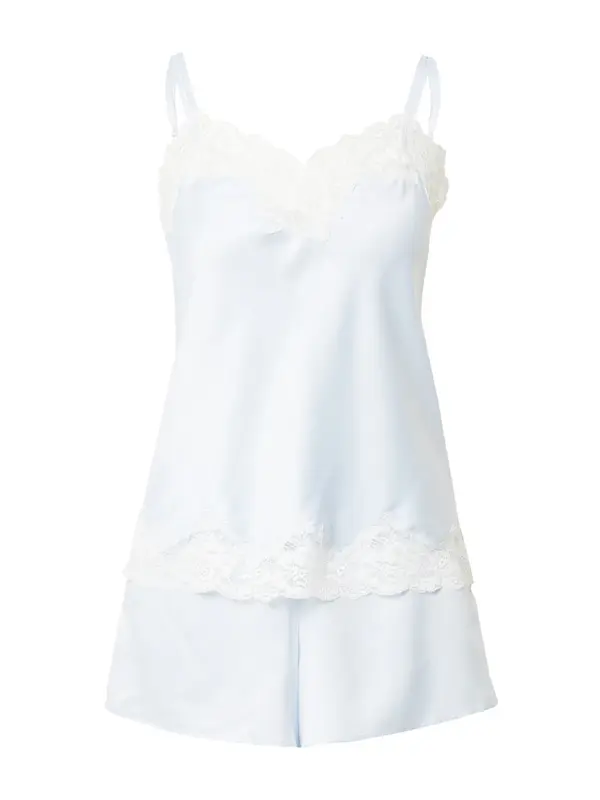 Lauren Ralph Lauren Lauren Ralph Lauren Kratke hlače za spavanje 'SIGNATURE'  pastelno plava / bijela