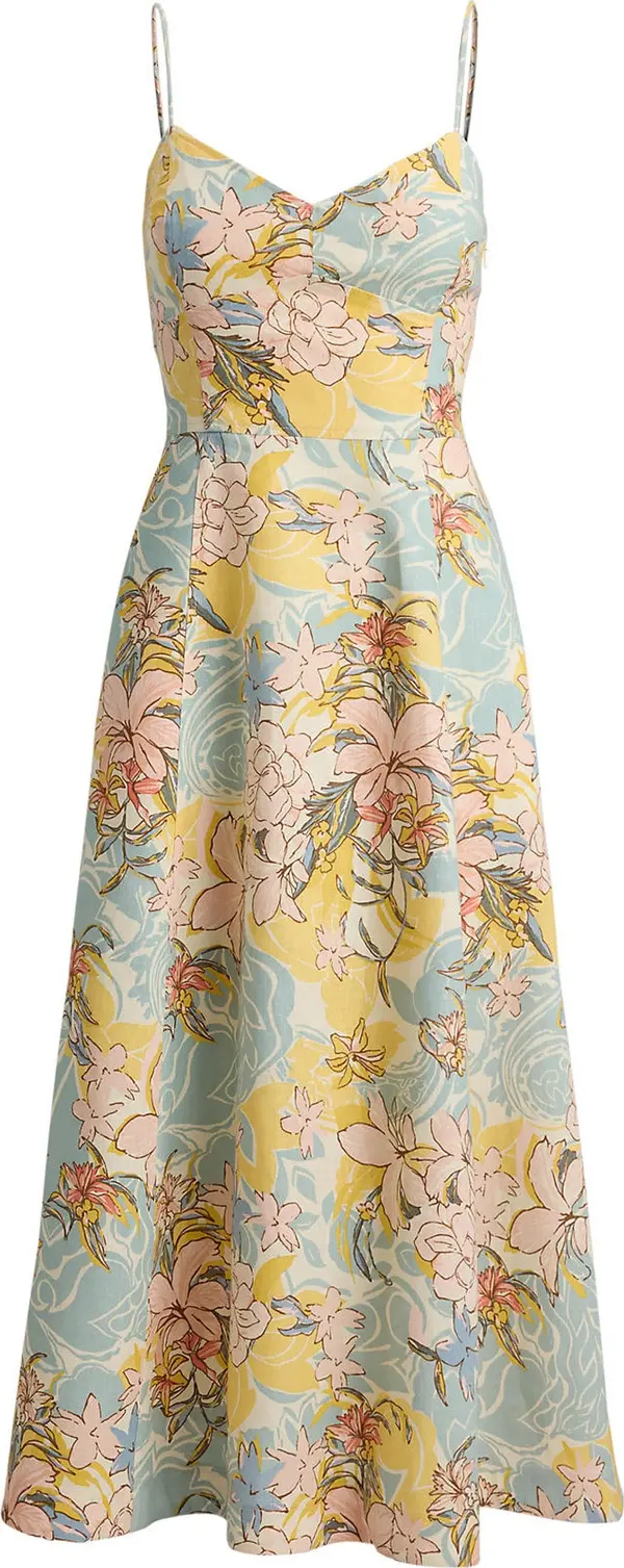 Lauren Ralph Lauren Lauren Ralph Lauren Ljetna haljina 'CLASSIC'  boja pijeska / nebesko plava / limun / roza