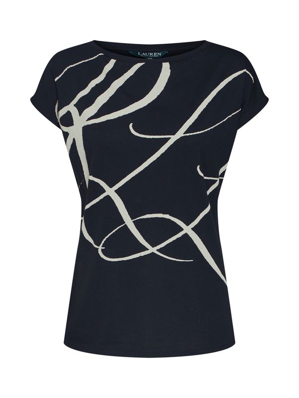 Lauren Ralph Lauren Lauren Ralph Lauren Majica 'Grieta'  crna / bijela