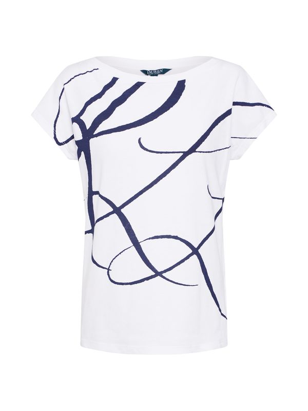 Lauren Ralph Lauren Lauren Ralph Lauren Majica 'GRIETA'  noćno plava / bijela