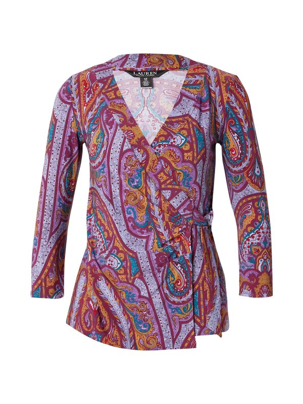 Lauren Ralph Lauren Lauren Ralph Lauren Majica 'JAINAB'  svijetloplava / šafran / petrol / tamno roza