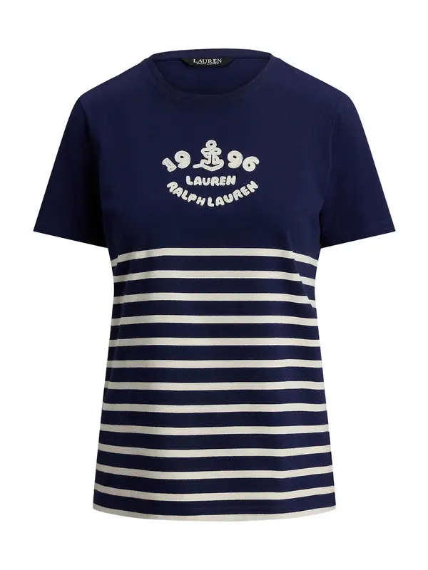 Lauren Ralph Lauren Lauren Ralph Lauren Majica  mornarsko plava / prljavo bijela