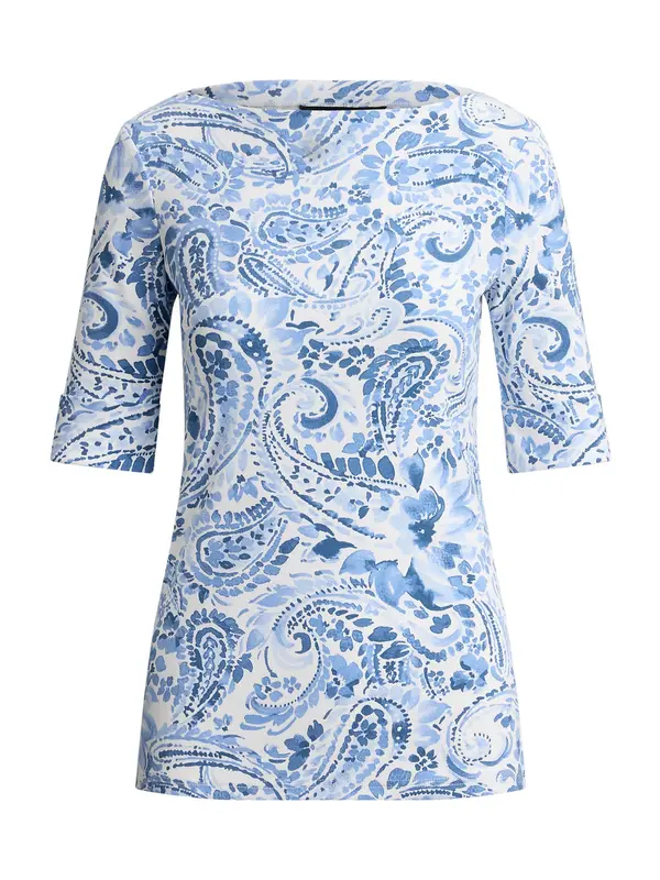 Lauren Ralph Lauren Lauren Ralph Lauren Majica  morsko plava / svijetloplava / bijela