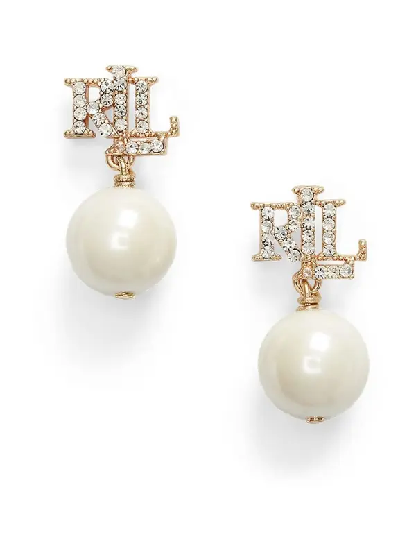 Lauren Ralph Lauren Lauren Ralph Lauren Naušnice  zlatna / prozirna / biserno bijela
