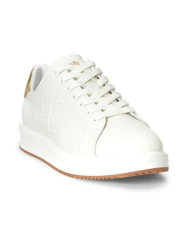 Lauren Ralph Lauren Lauren Ralph Lauren Niske tenisice 'AINSLEY'  zlatna / bijela