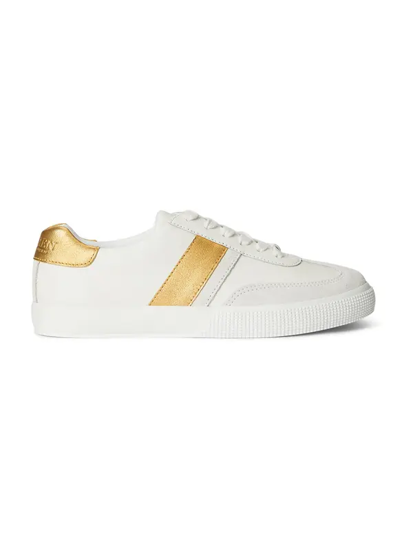 Lauren Ralph Lauren Lauren Ralph Lauren Niske tenisice 'BRAYLEE'  zlatna / bijela